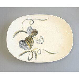 KANEDAI Fantasy Serving Platter 12.5” MCM Retro Vintage Floral Boho Japan Heart
